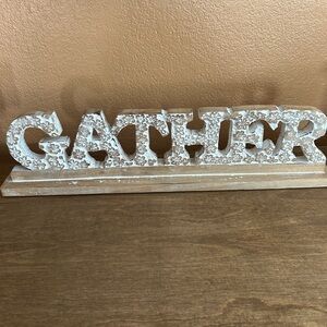“GATHER “ wood decor
